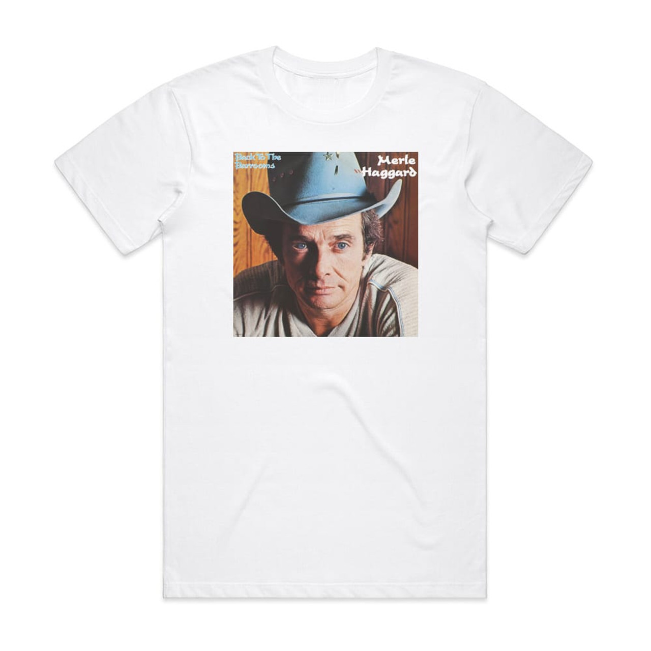 Merle Haggard Back To The Barrooms Album Cover T-Shirt White