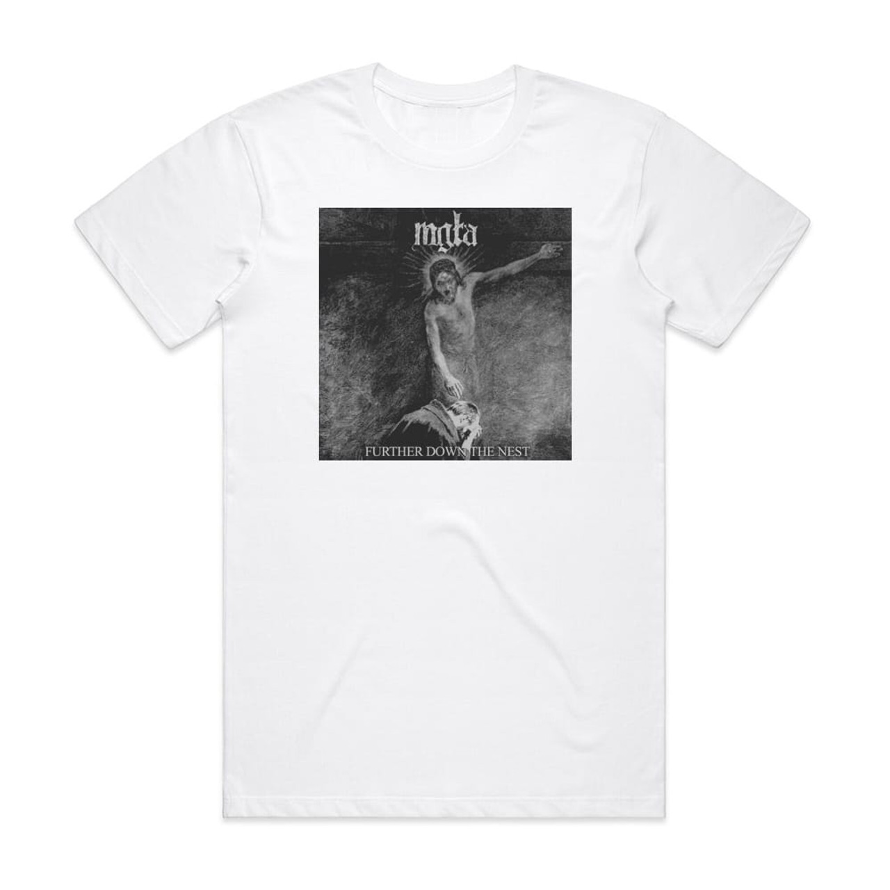 Mgla Further Down The Nest 1 Album Cover T Shirt White