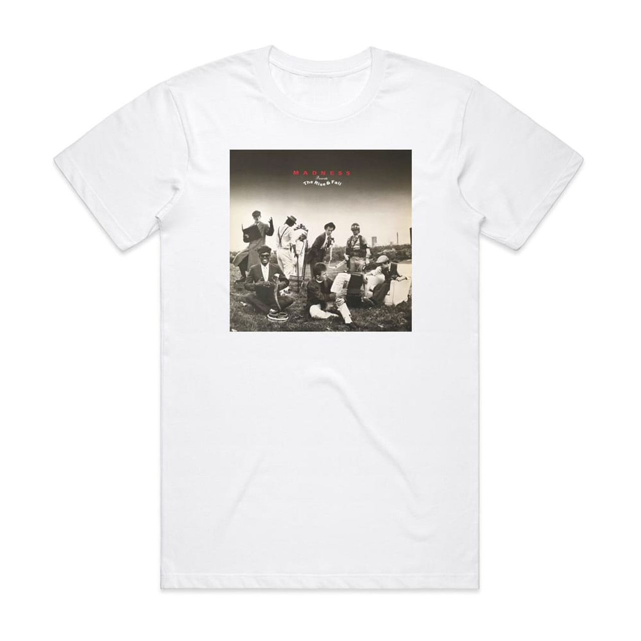 Madness The Rise Fall Album Cover T-Shirt White