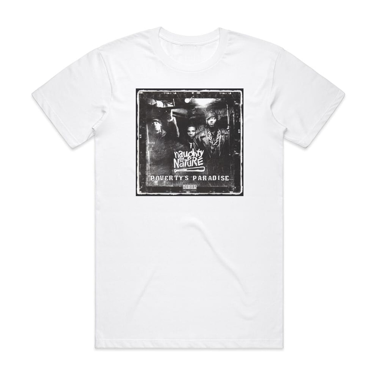 Naughty by Nature Povertys Paradise Album Cover T-Shirt White