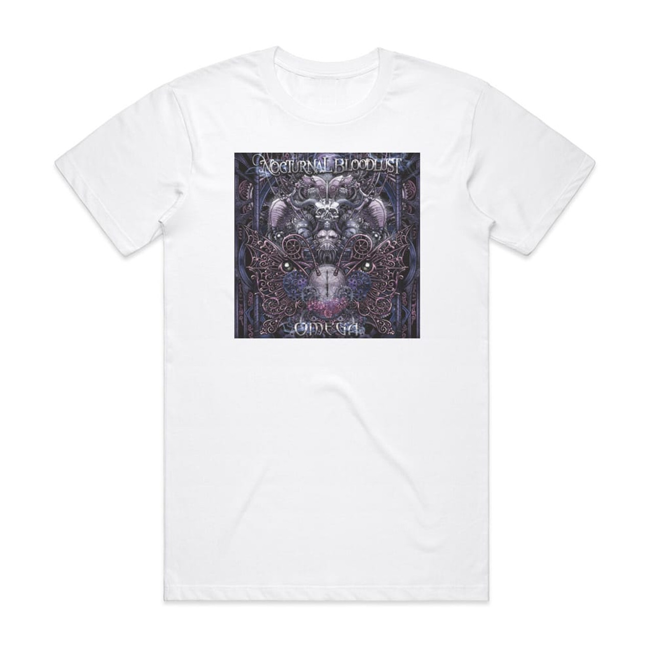 NOCTURNAL BLOODLUST Omega Album Cover T-Shirt White