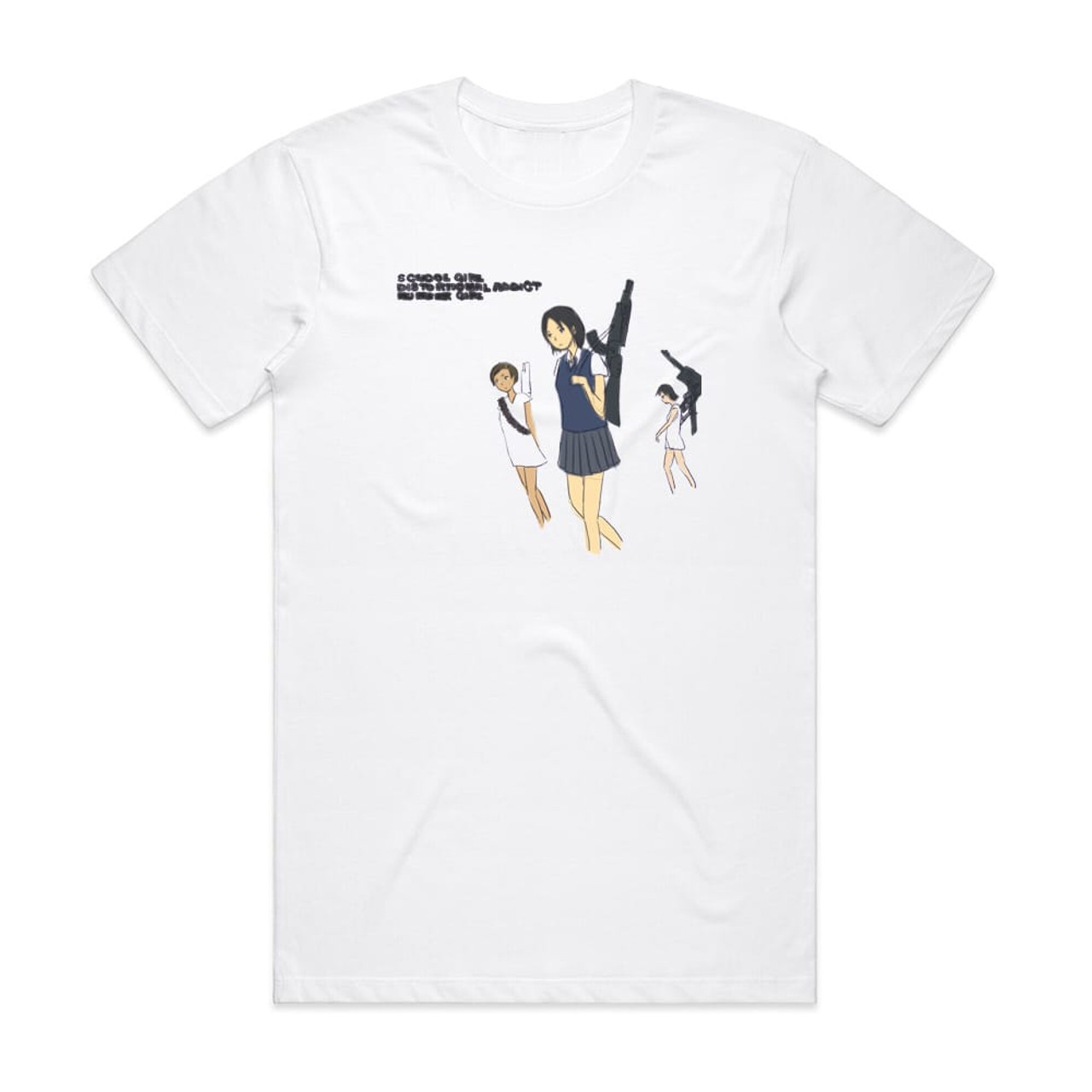 NUMBER GIRL School Girl Distortional Addict Album Cover T-Shirt White