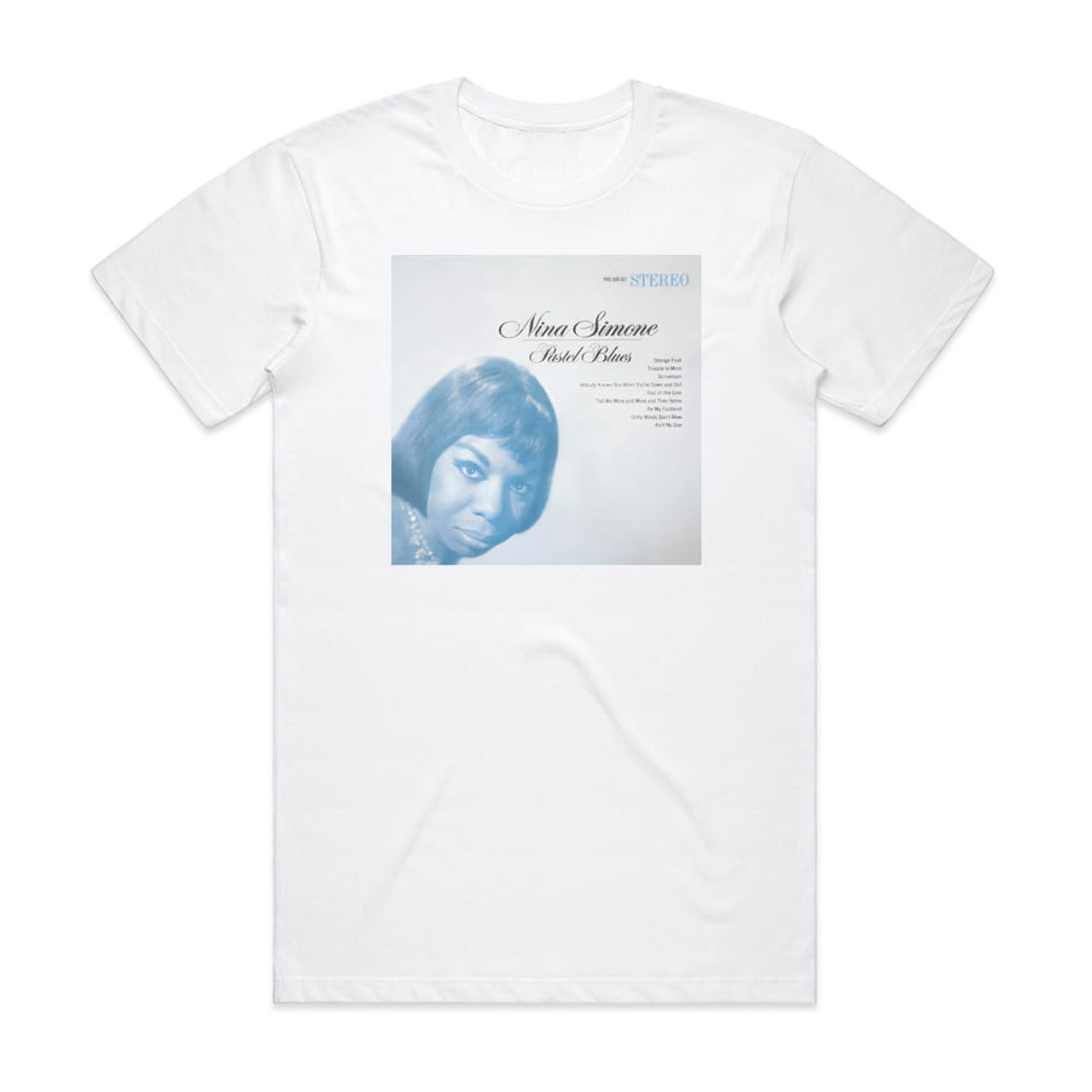 Nina Simone Pastel Blues Album Cover T-Shirt White