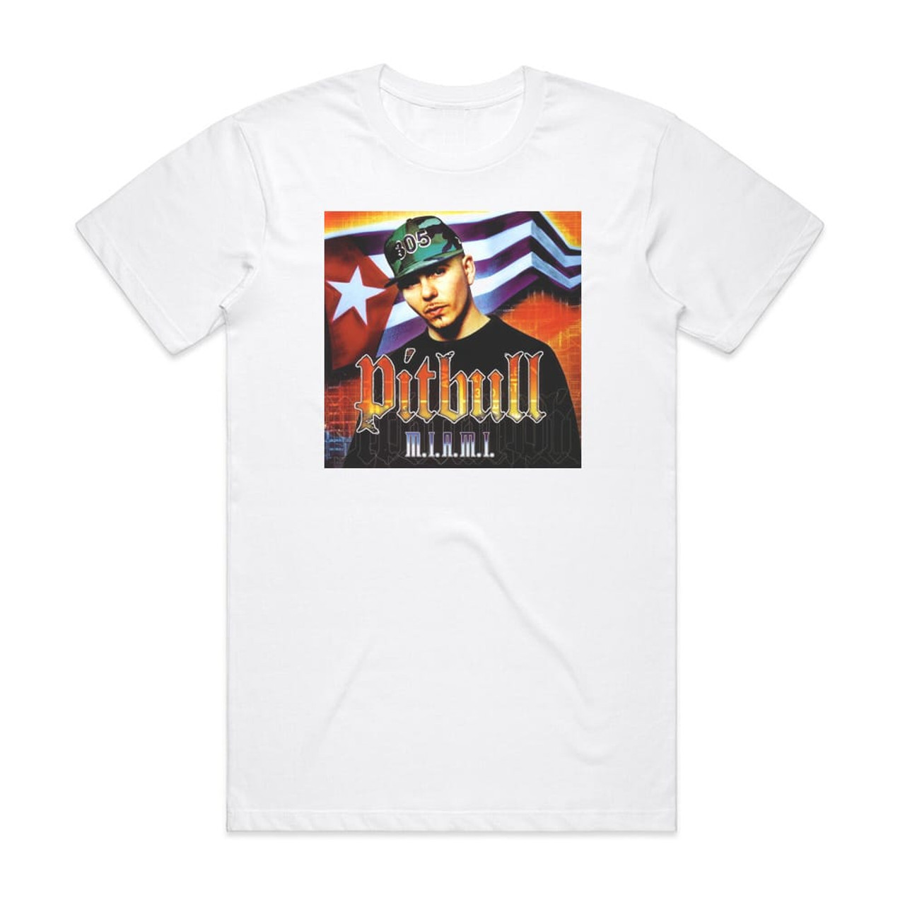 Pitbull Miami Album Cover T-Shirt White