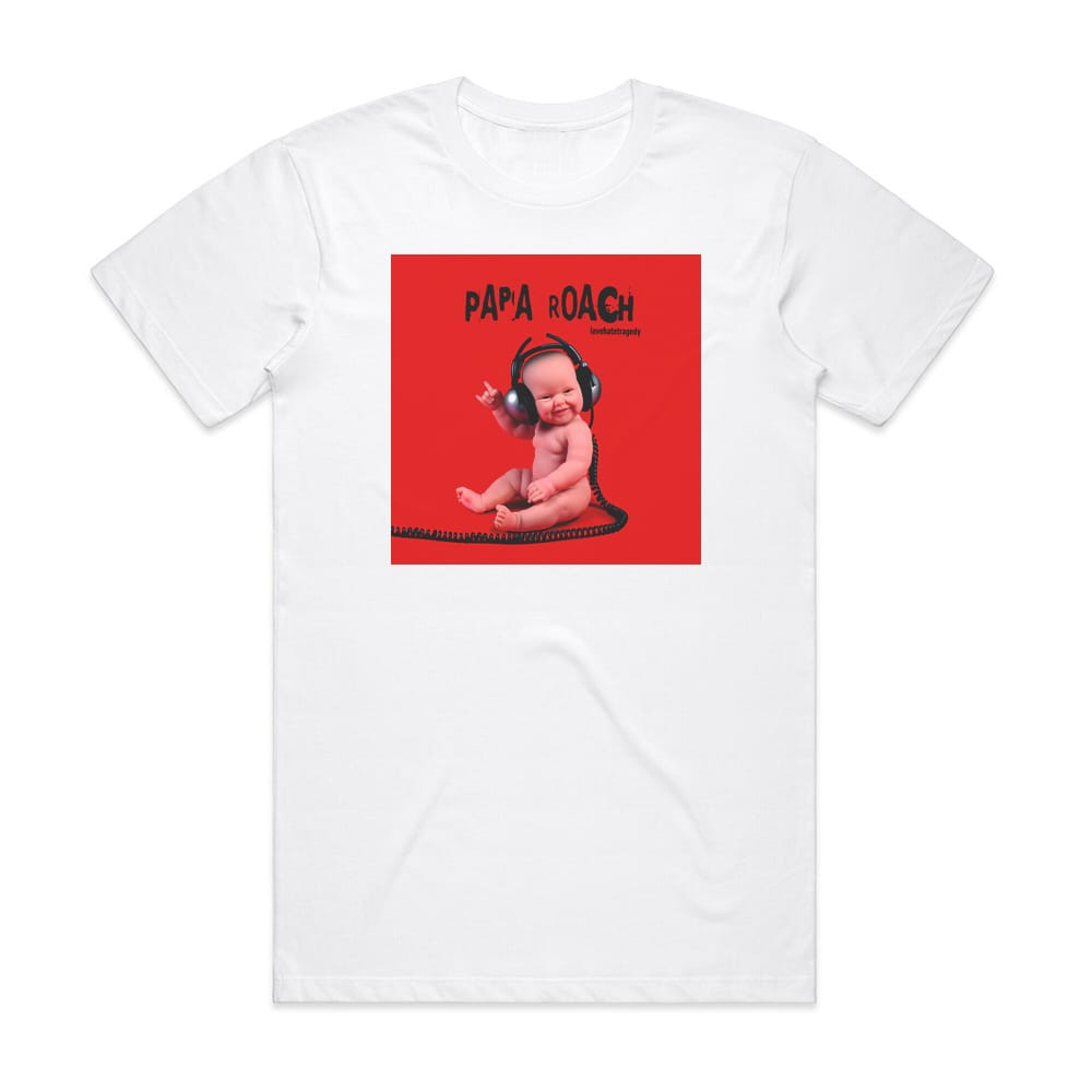 トップス 00s Papa Roach lovehatetragedy T-shirt Papa Roach Lovehatetragedy Album Cover T-Shirt White
