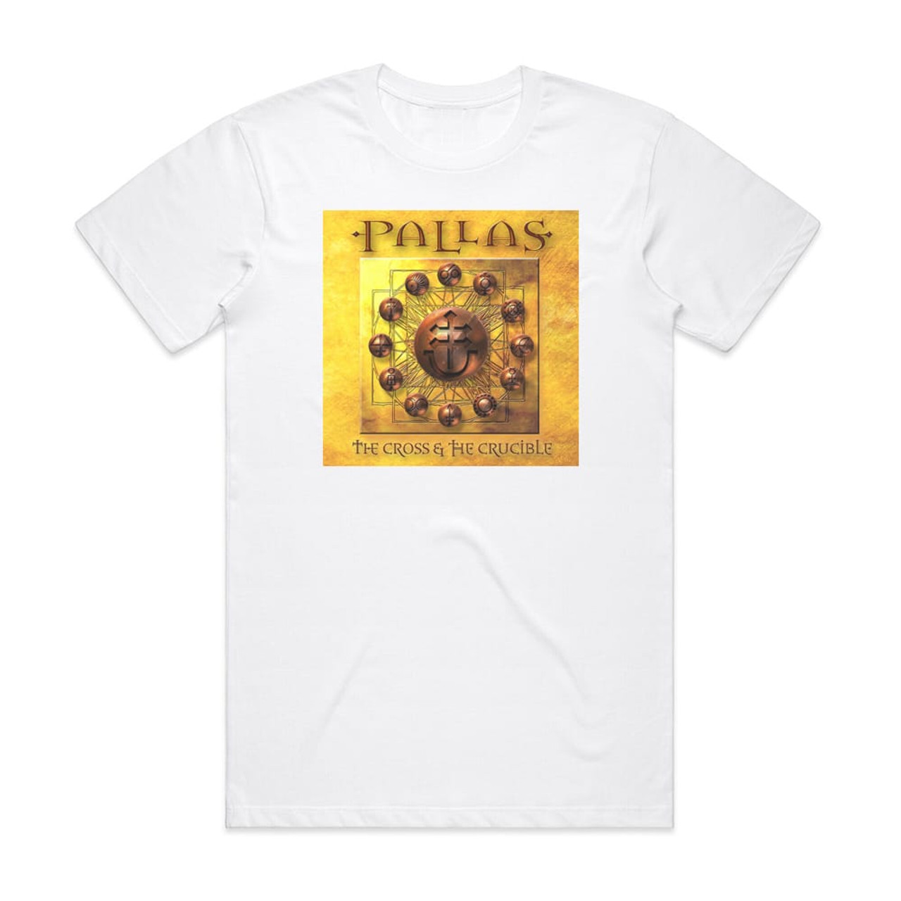Pallas The Cross The Crucible Album Cover T-Shirt White