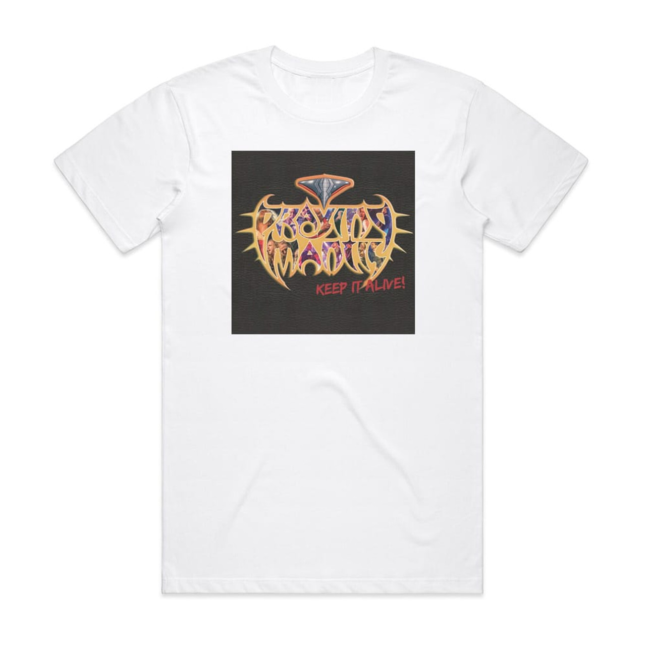 Praying Mantis Keep It Alive Album Cover T-Shirt White