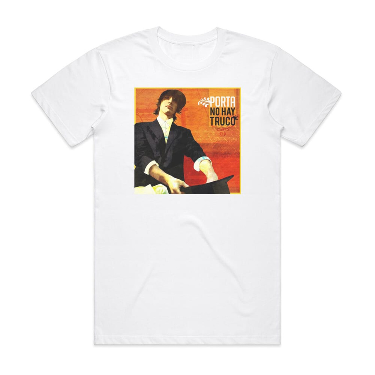 Porta No Hay Truco Album Cover T-Shirt White