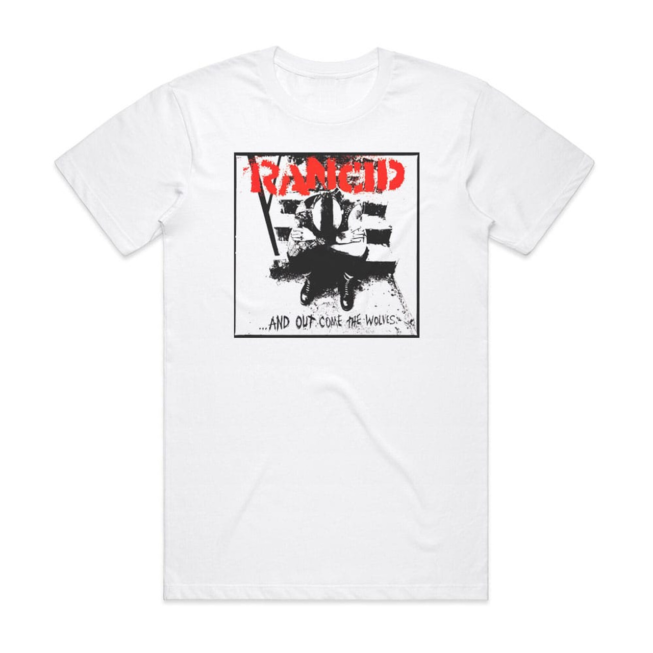 Rancid And Out Come The Wolves Album Cover T-Shirt White