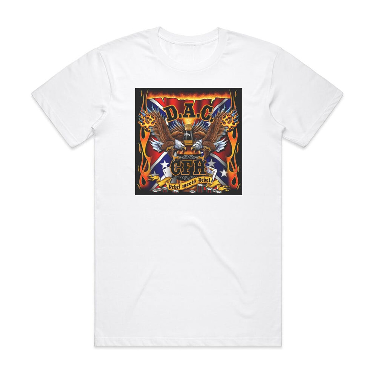 Rebel Meets Rebel Rebel Meets Rebel Album Cover T-Shirt White