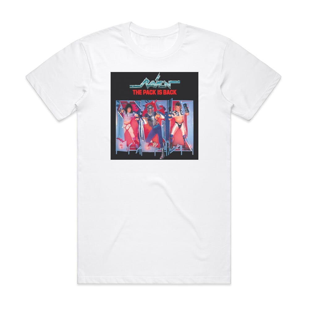 Raven The Pack Is Back Album Cover T-Shirt White