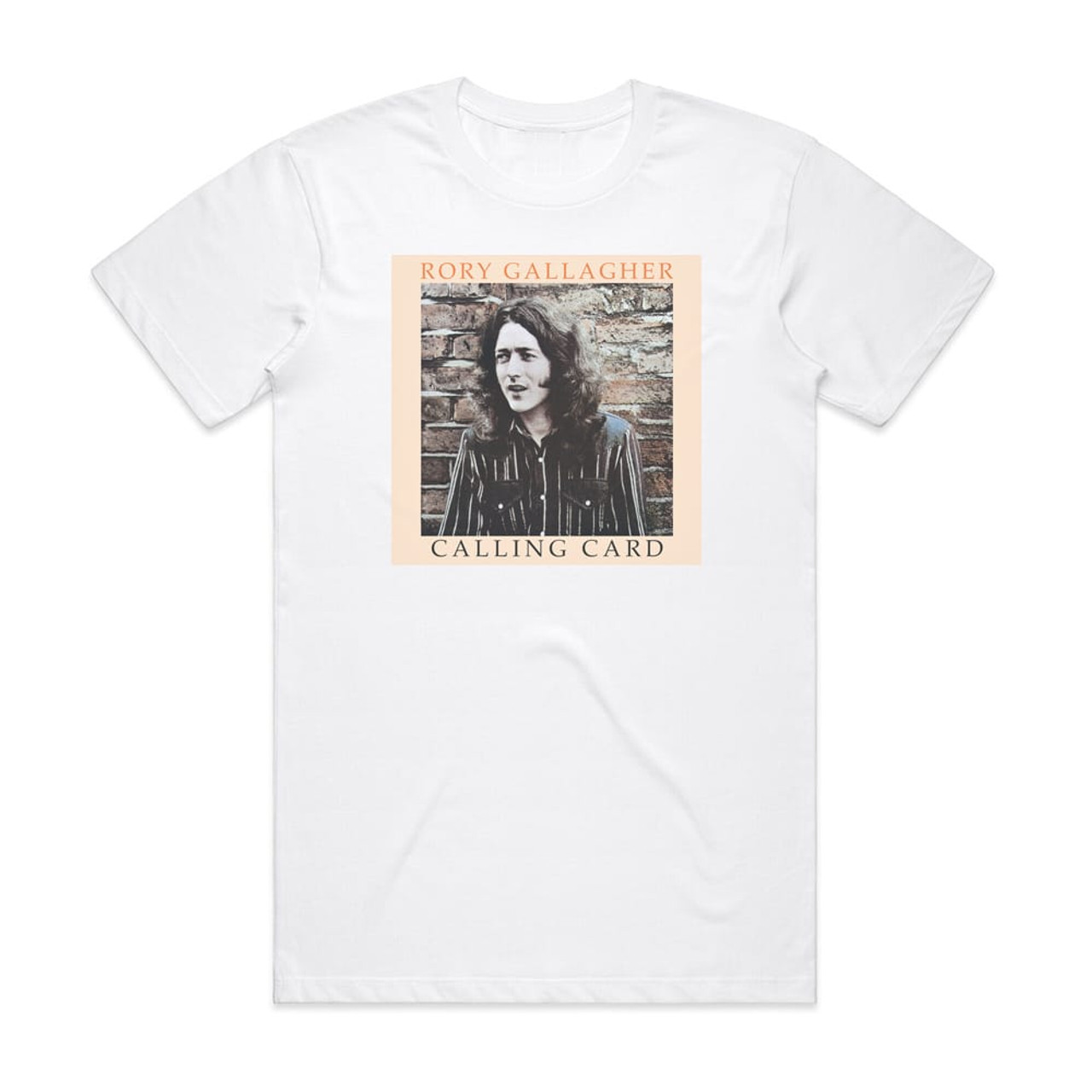 Rory Gallagher Calling Card 1 Album Cover T Shirt White