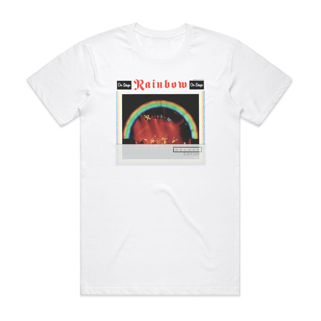 Rainbow On Stage 5 Album Cover T-Shirt White