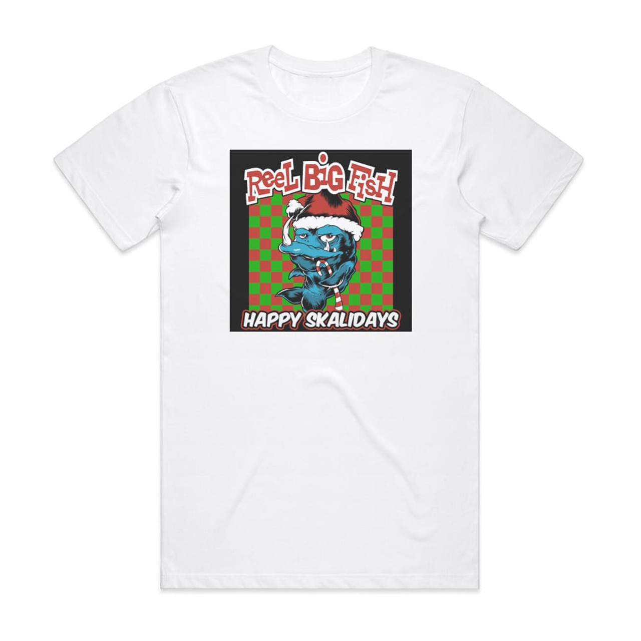 Reel Big Fish Happy Skalidays Album Cover T-Shirt White