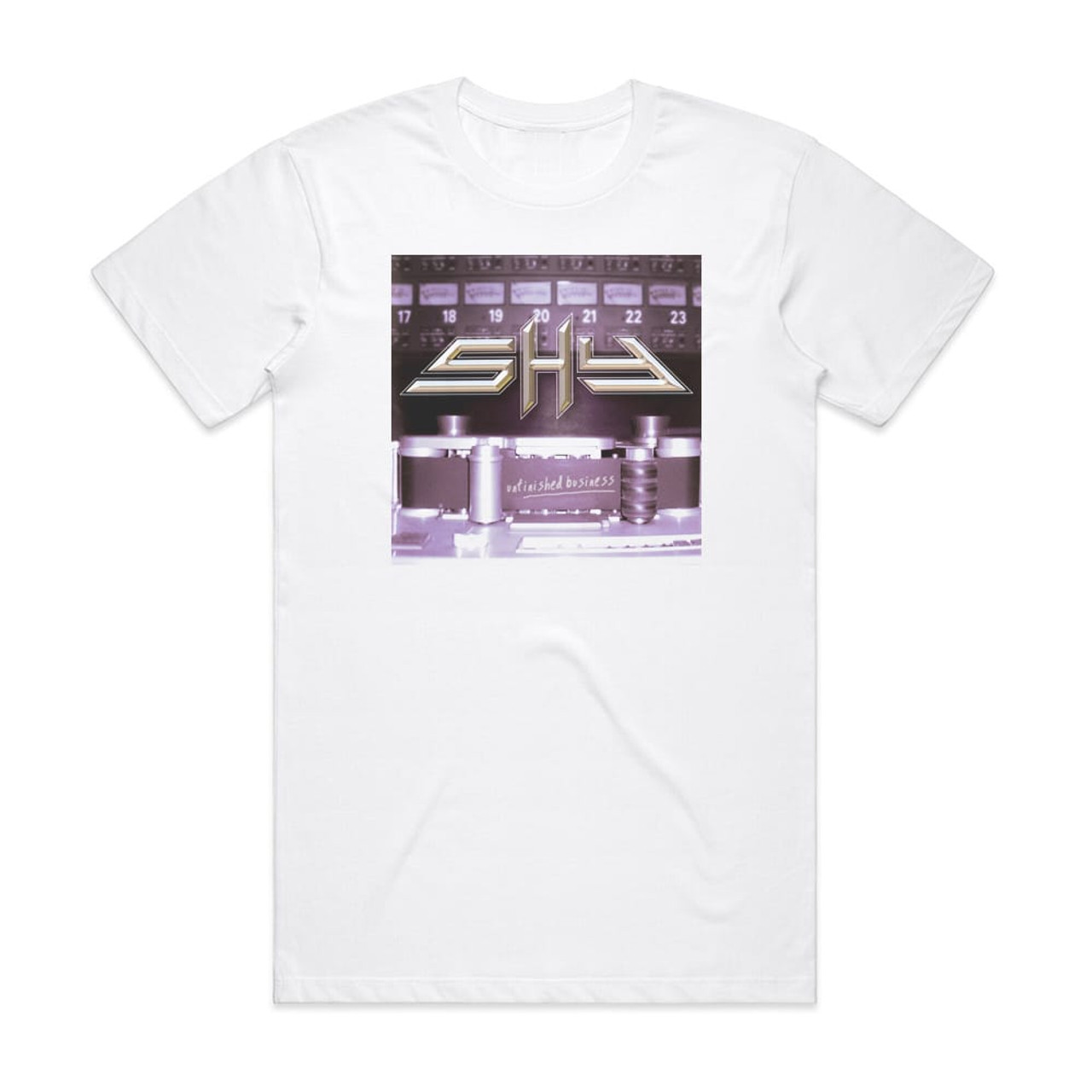 Shy Unfinished Business Album Cover T-Shirt White