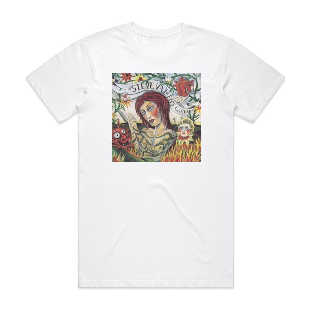 Steve Vai Fire Garden Tシャツ Mサイズ Steve Vai Fire Garden Album Cover T-Shirt White