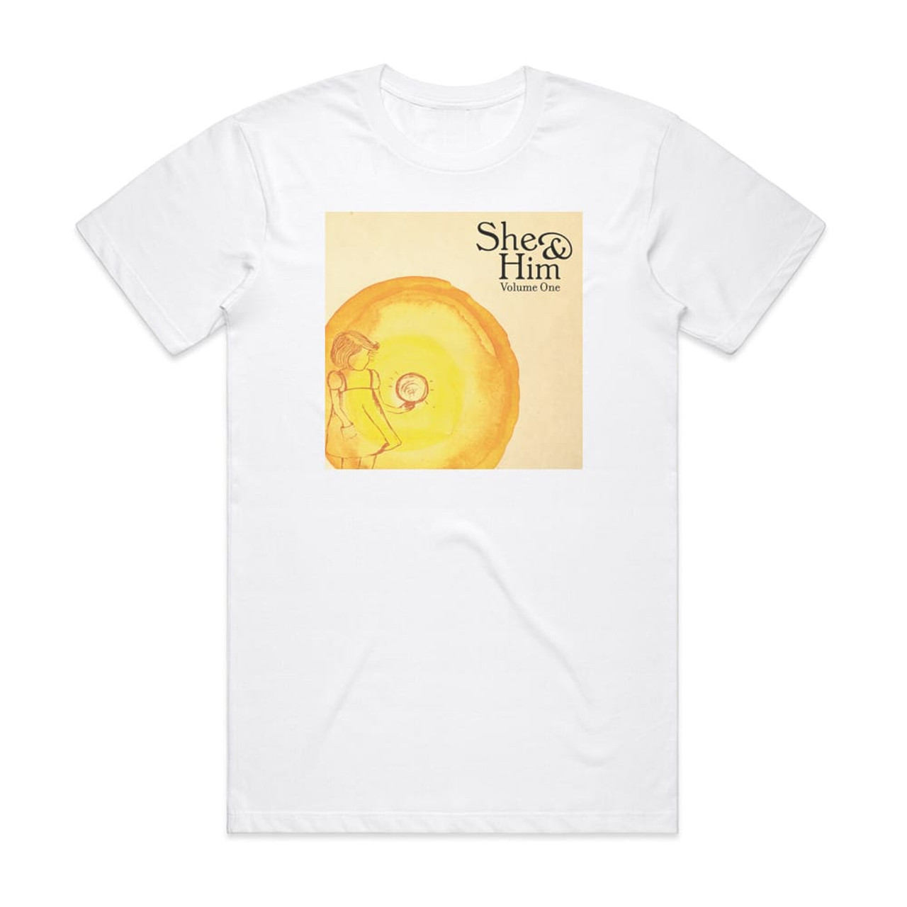 She and Him Volume One Album Cover T-Shirt White