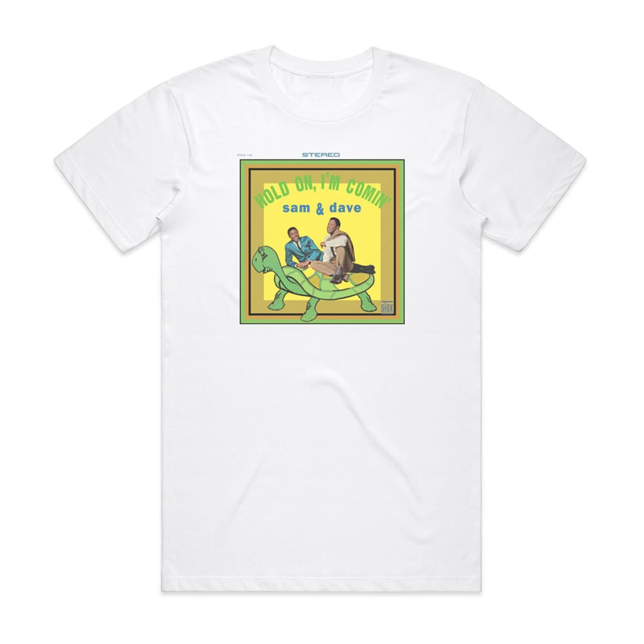 Sam and Dave Hold On Im Comin Album Cover T-Shirt White