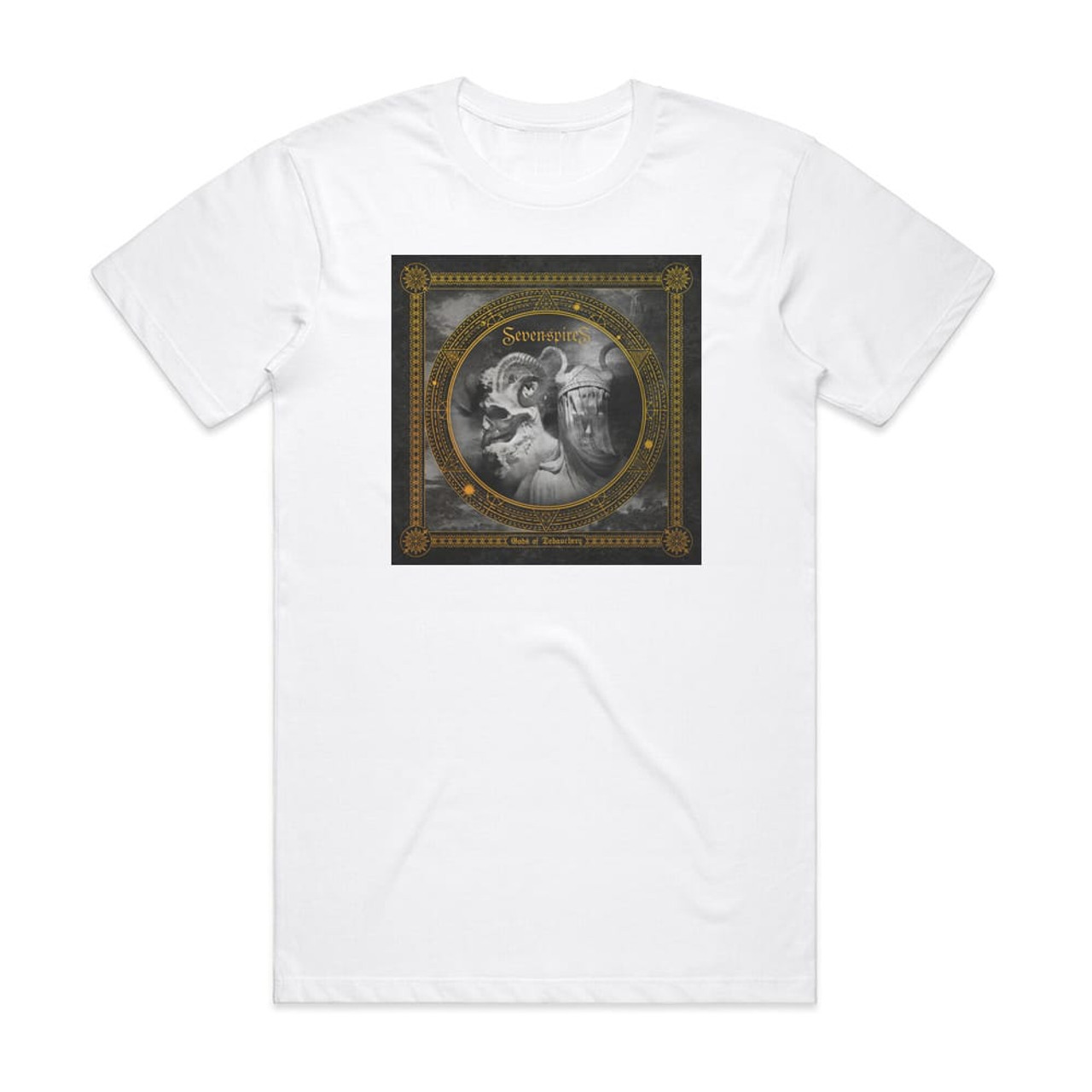 Seven Spires Gods Of Debauchery Album Cover T-Shirt White