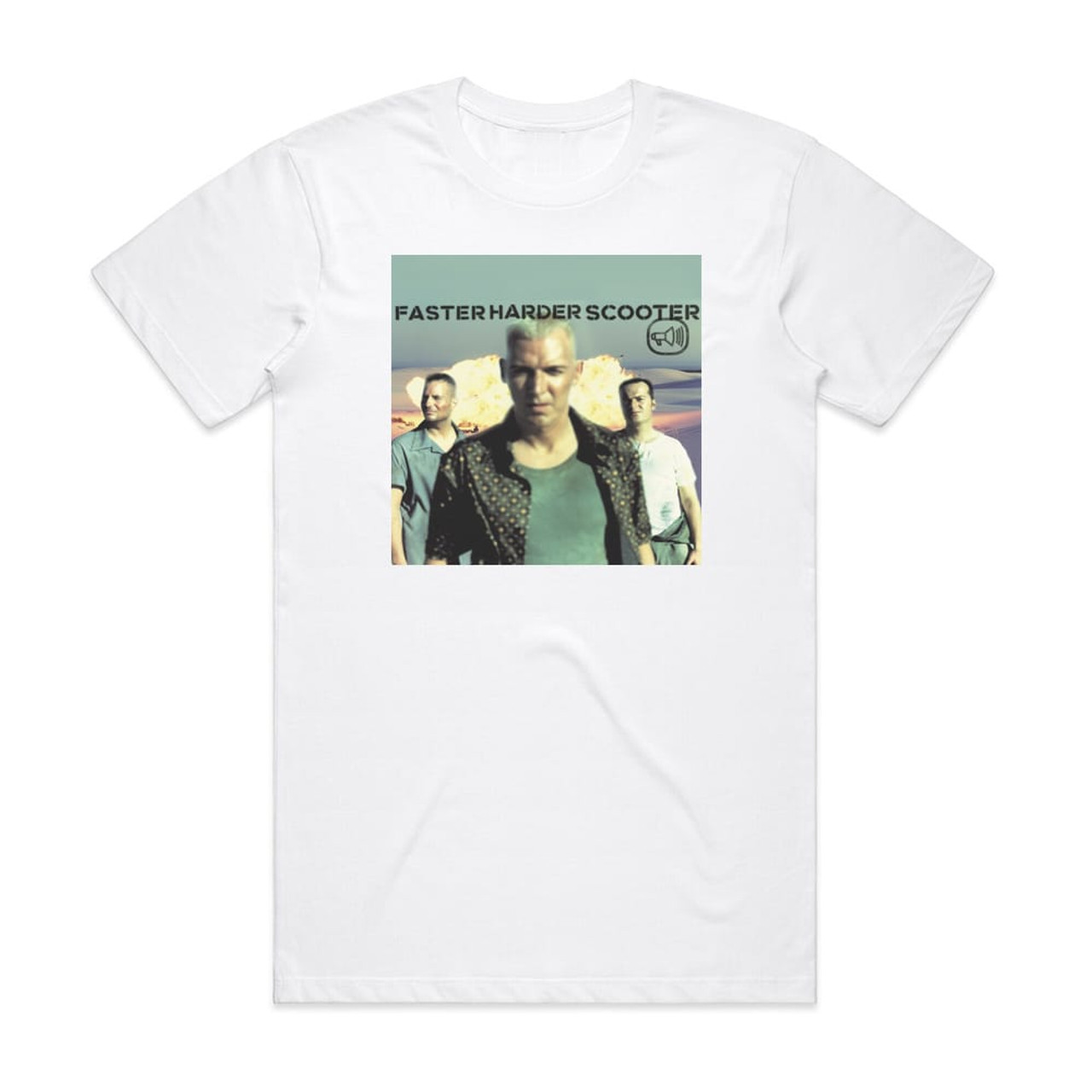 Faster Harder Scooter Album Cover T-Shirt White