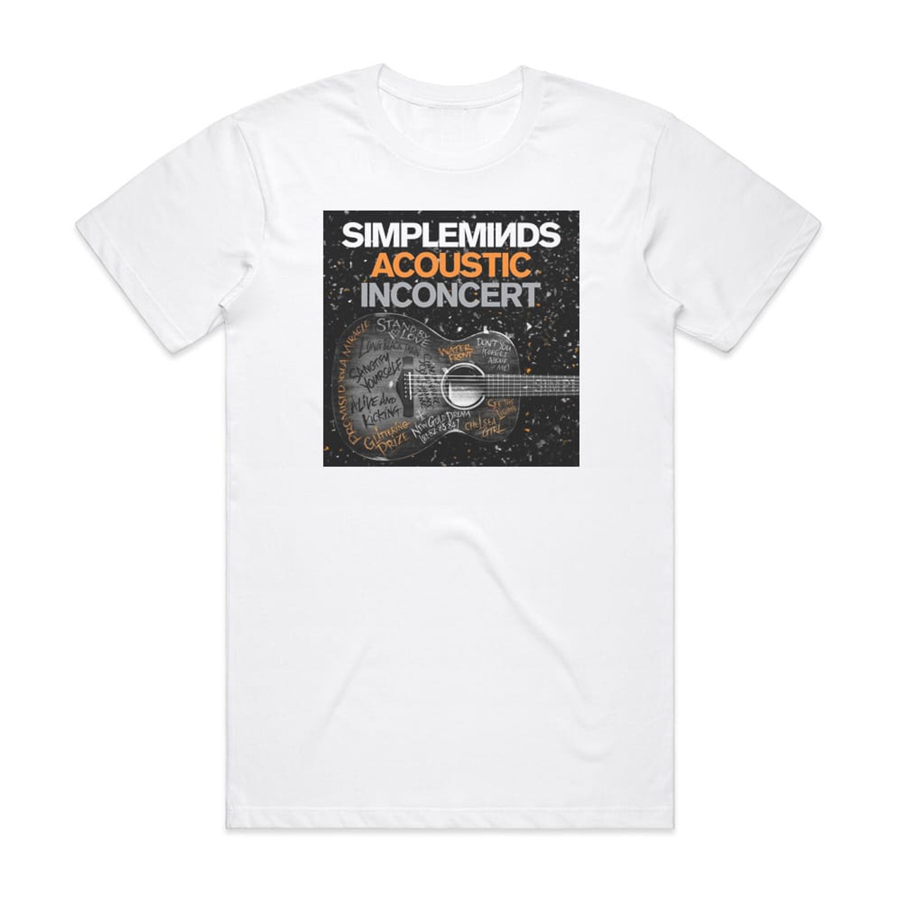 Fugtig samfund Rationel Simple Minds Acoustic In Concert Album Cover T-Shirt White