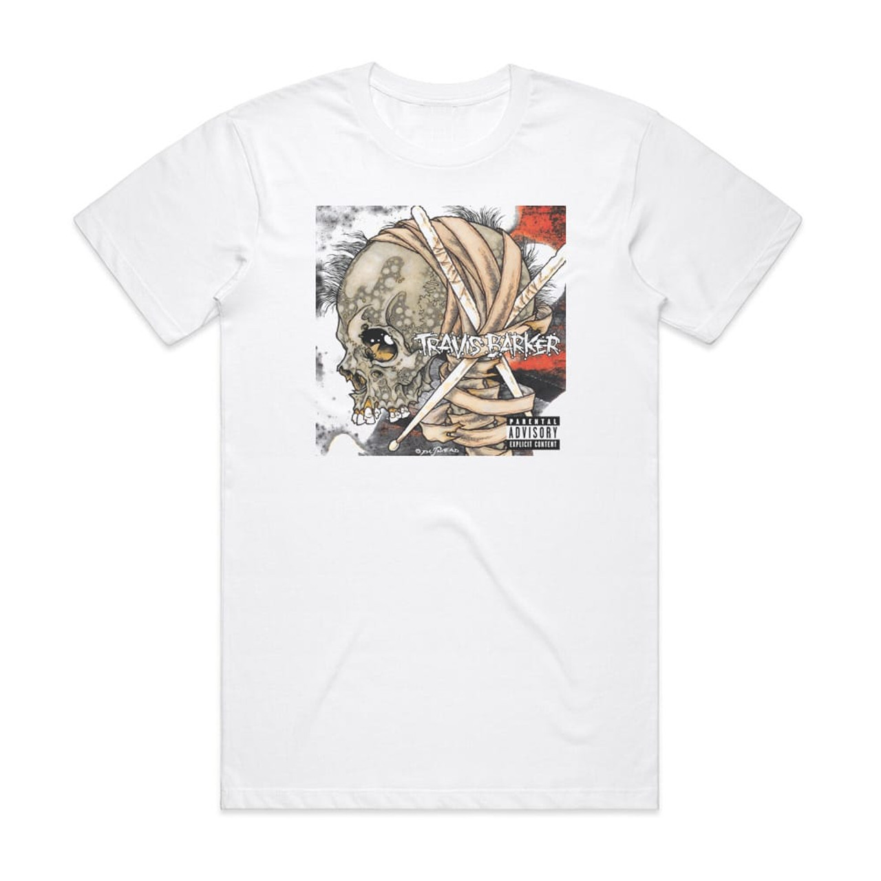 Travis Barker Give The Drummer Some Album Cover T Shirt White