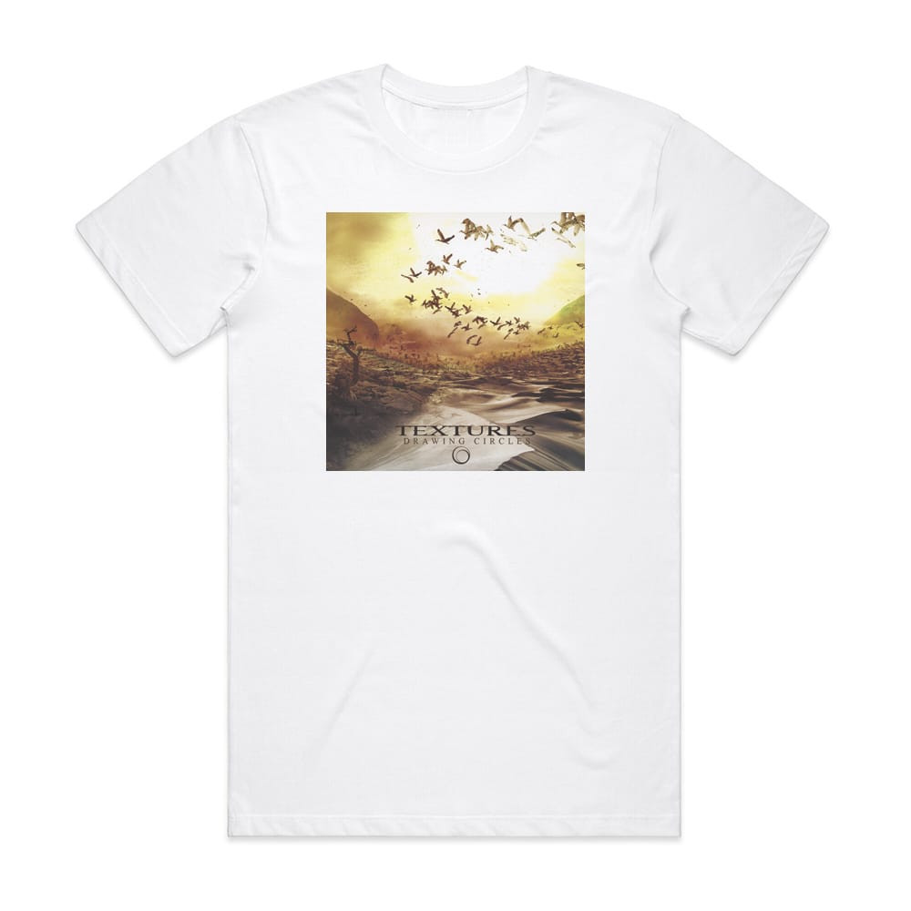 Textures drawing circles album cover t shirt white