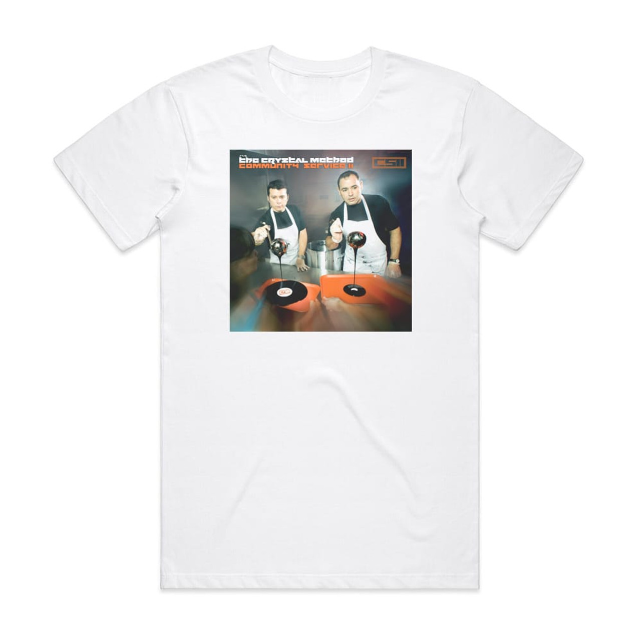 The Crystal Method Community Service Ii Album Cover T-Shirt White