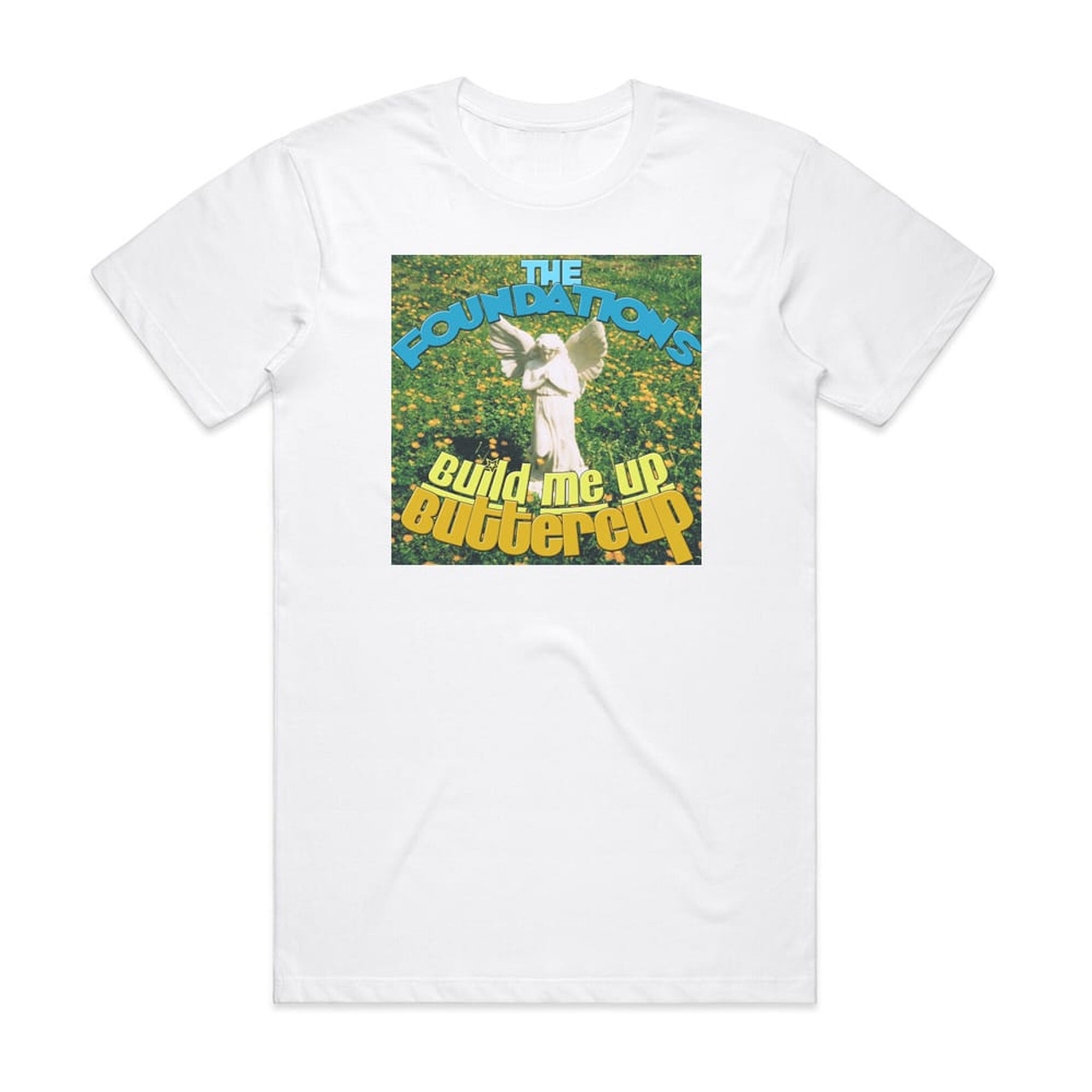 The Foundations Build Me Up Buttercup Album Cover T-Shirt White