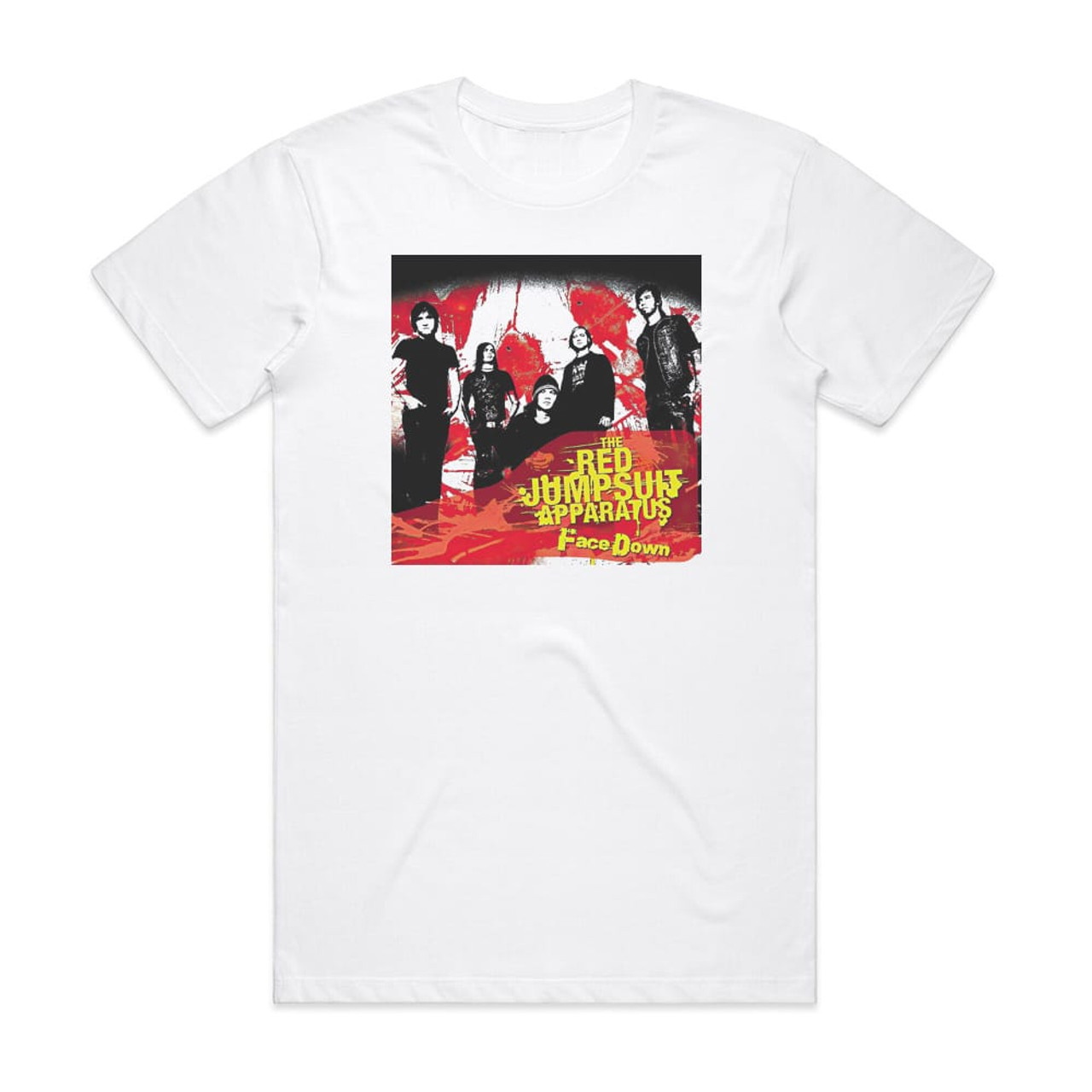 The Red Jumpsuit Apparatus Face Down Album Cover TShirt White