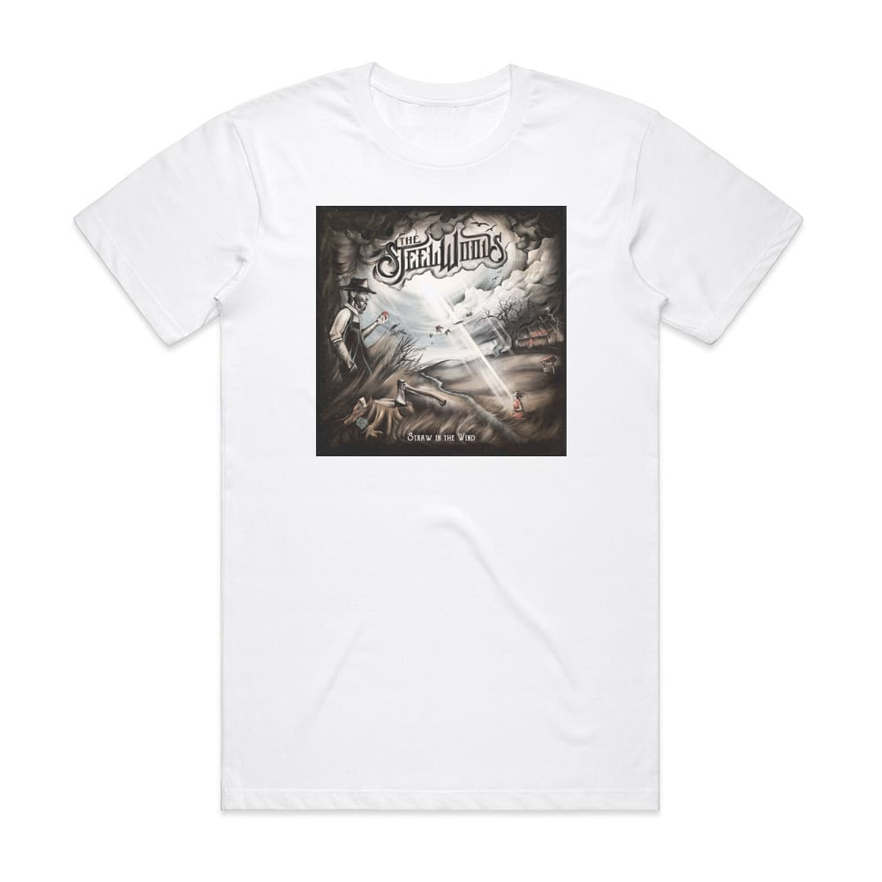 The Steel Woods Straw In The Wind Album Cover T-Shirt White