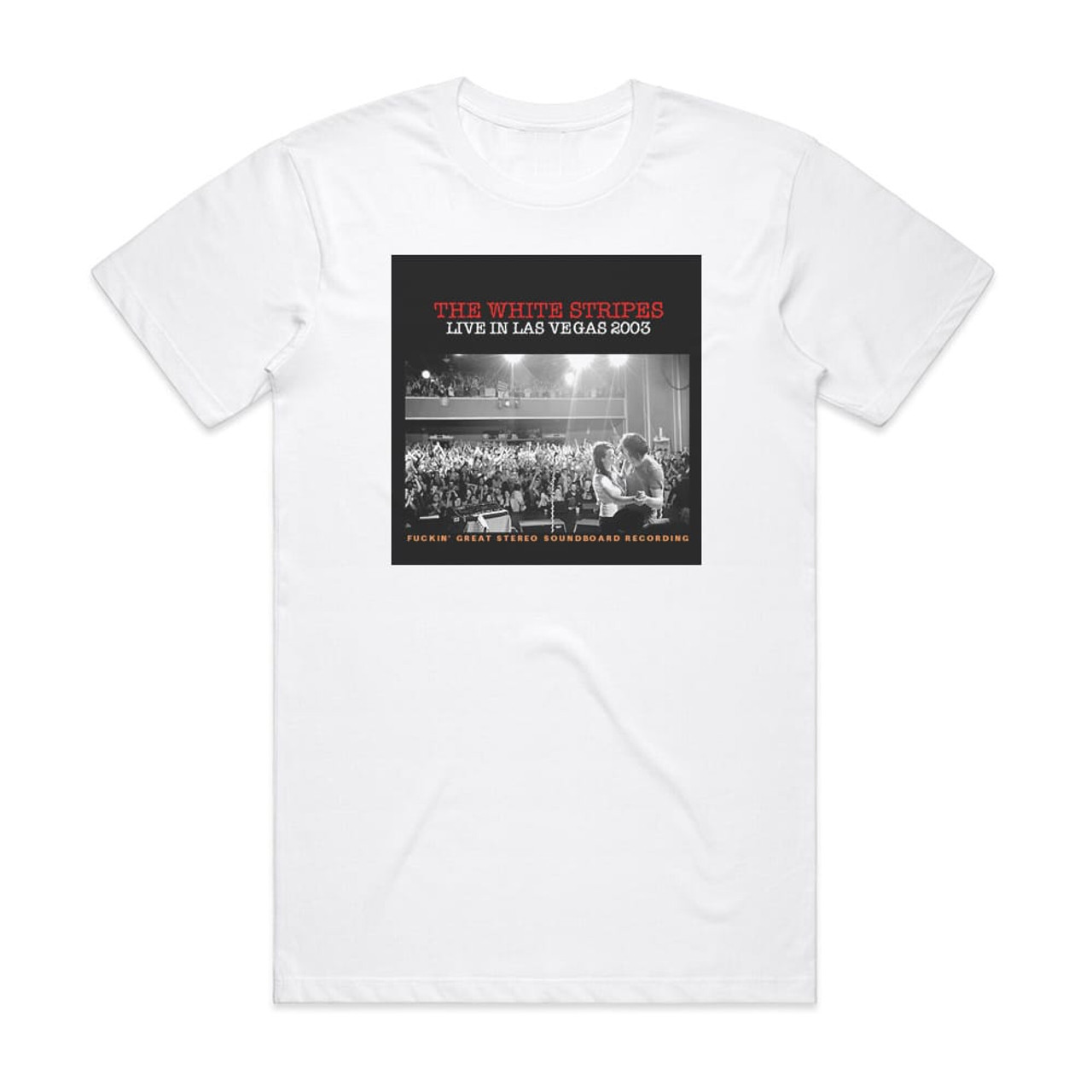 The White Stripes Live In Las Vegas Album Cover T-Shirt White