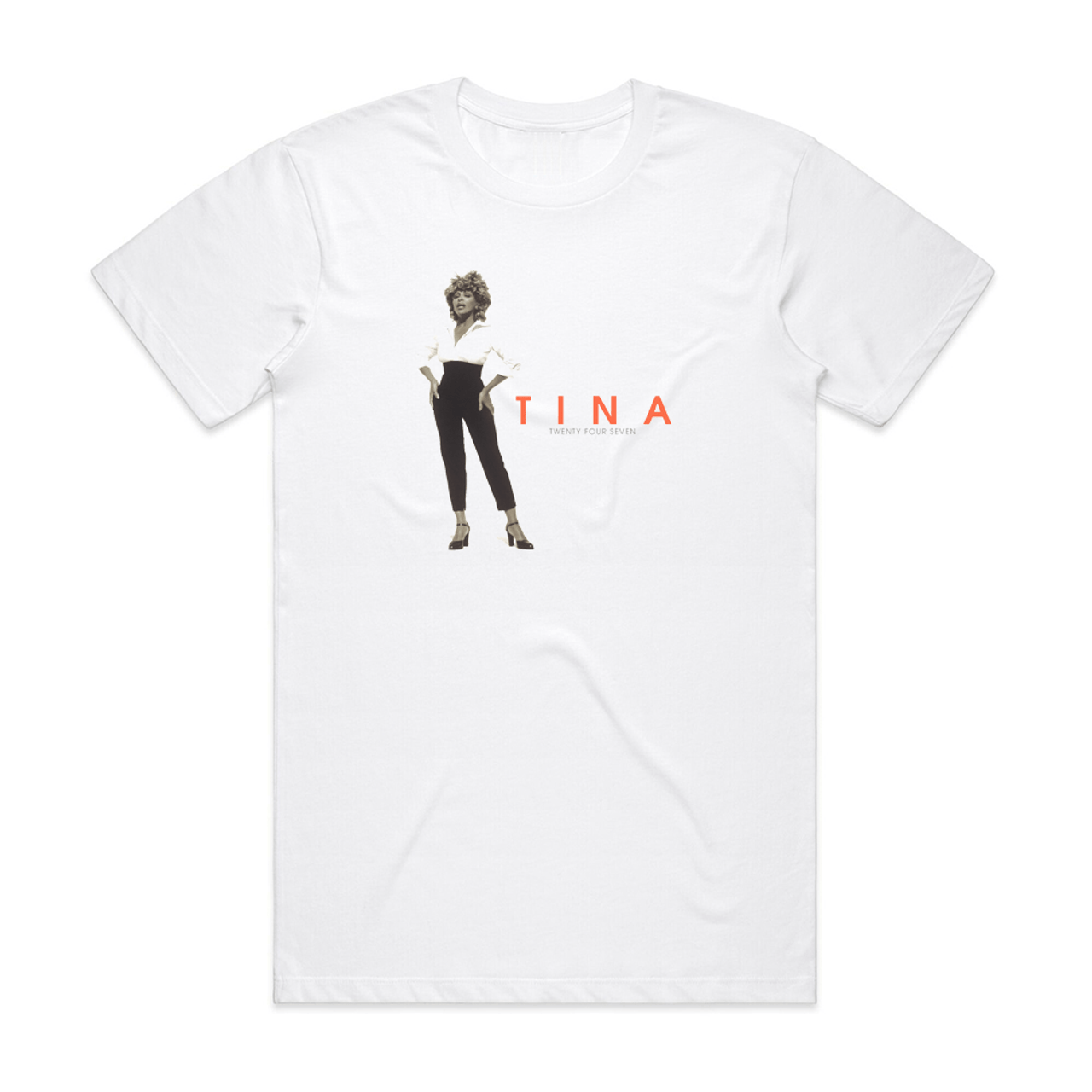 Tina Turner Twenty Four Seven 1 Album Cover T-Shirt White