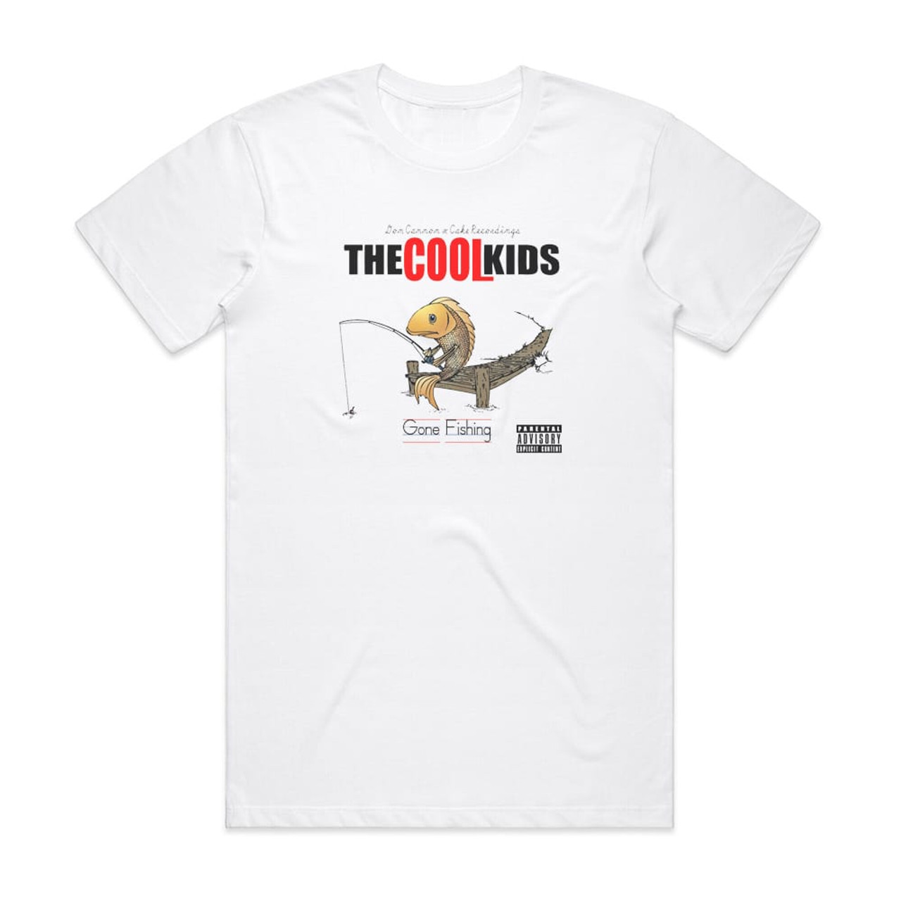 The Cool Kids Gone Fishing Album Cover T-Shirt White