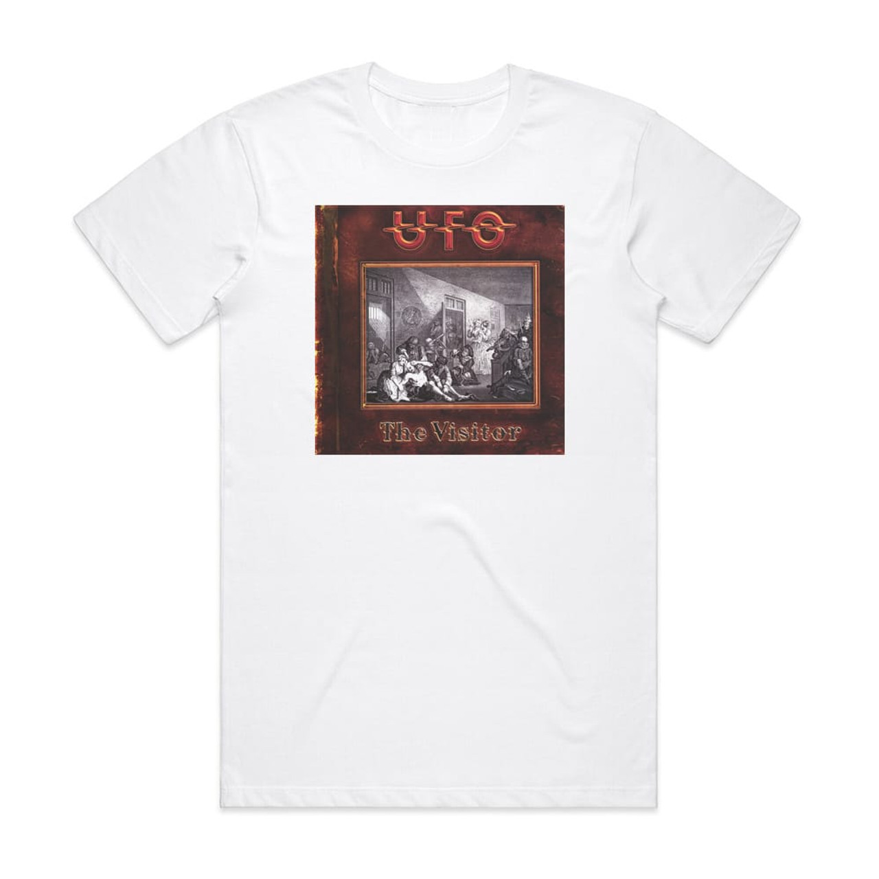 UFO The Visitor Album Cover T-Shirt White