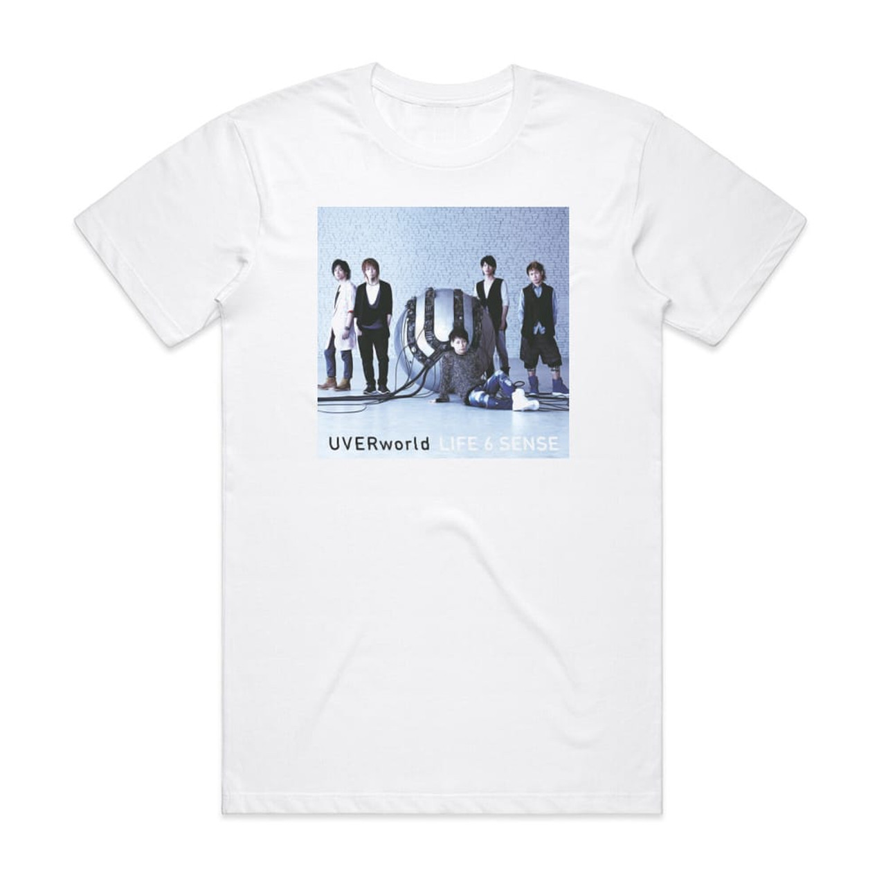 UVERworld Life 6 Sense Album Cover T-Shirt White