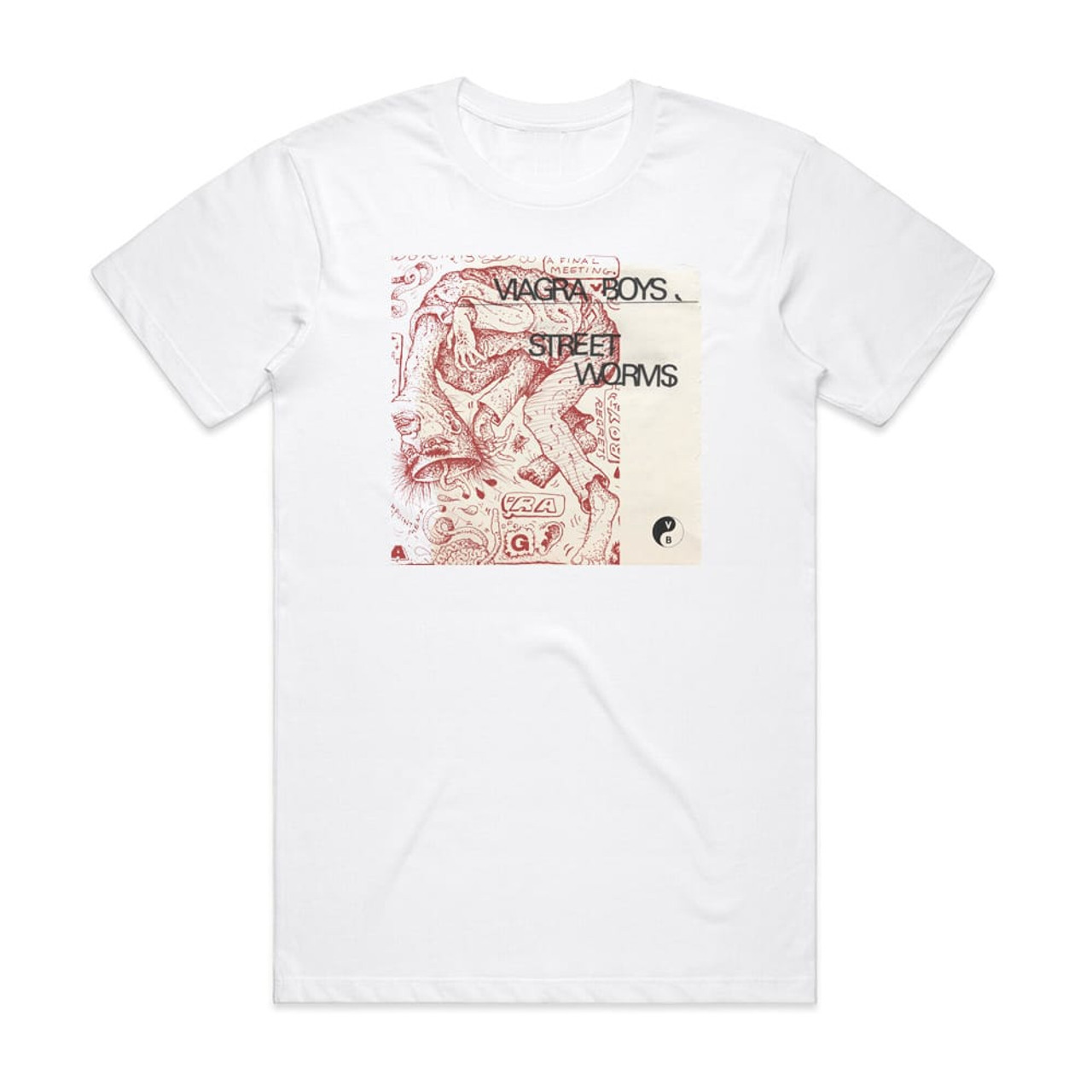 Viagra Boys Street Worms 1 Album Cover T-Shirt White