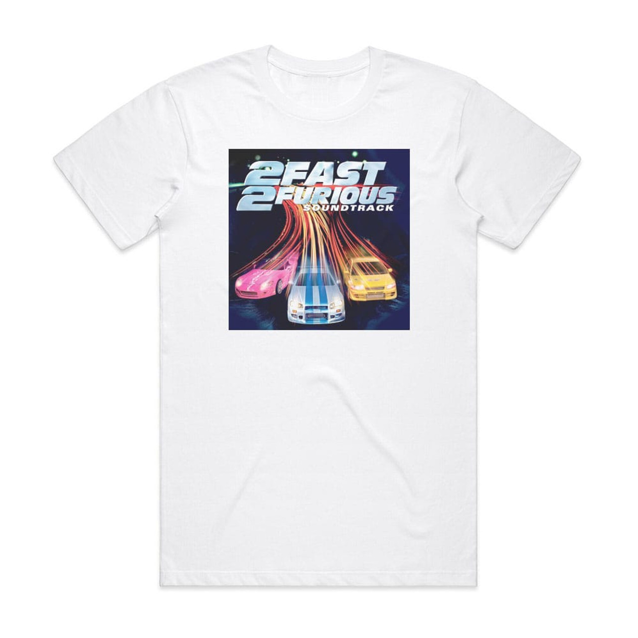 Various Artists 2 Fast 2 Furious Album Cover T-Shirt White Various Artists 2 Fast 2 Furious Album Cover T-Shirt White