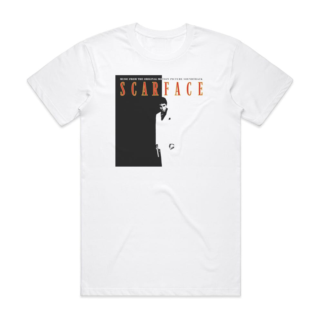 Various Artists Scarface Music From The Original Motion Picture Soundtrack  Album Cover T-Shirt White