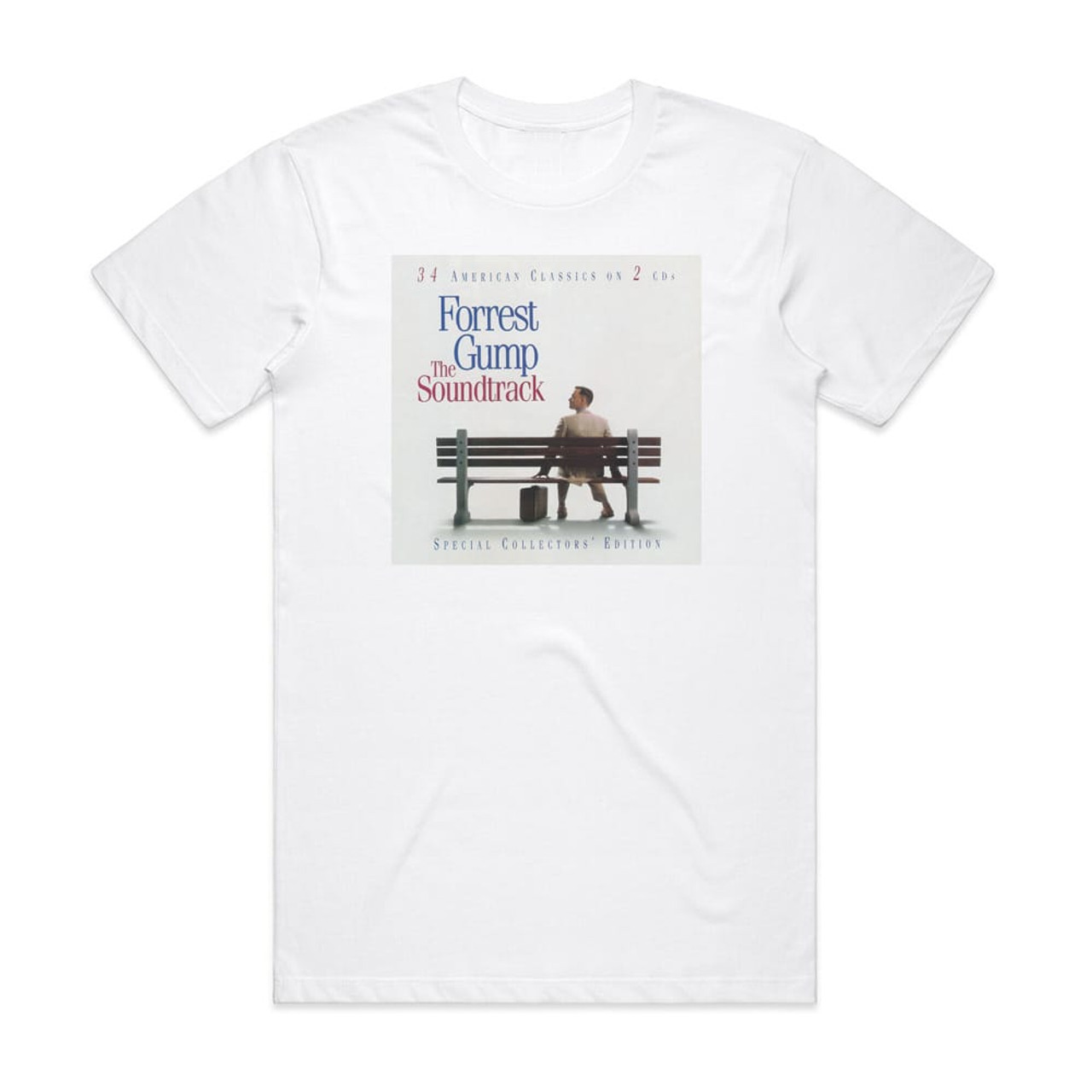 Various Artists Forrest Gump The Soundtrack Album Cover T-Shirt White