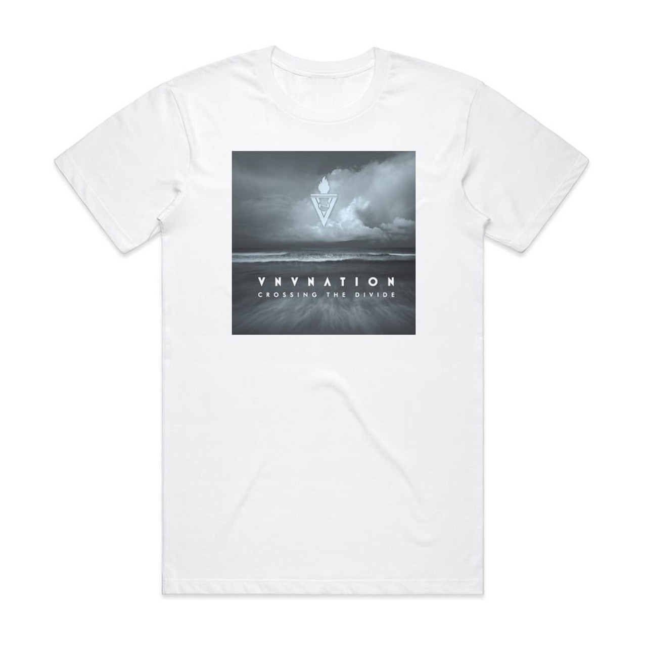 navigation venom Eller enten VNV Nation Crossing The Divide Album Cover T-Shirt White