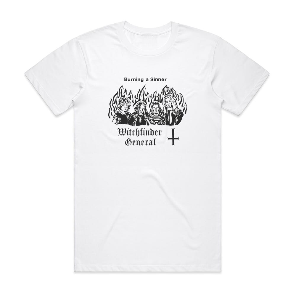 Witchfinder General Burning A Sinner Album Cover T-Shirt White