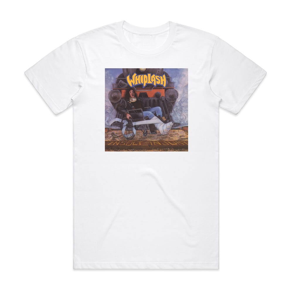Whiplash Insult To Injury Album Cover T-Shirt White