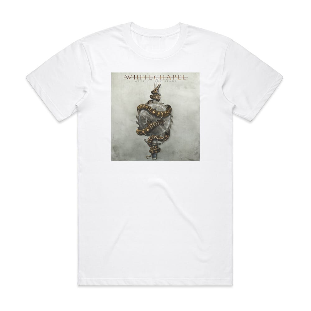 Whitechapel Mark Of The Blade Album Cover T-Shirt White