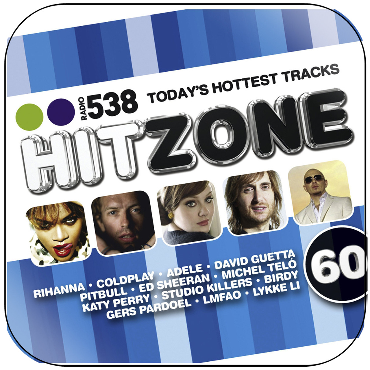 Aanpassen Gelukkig is dat Seminarie Various Artists Radio 538 Hitzone 60 Album Cover Sticker