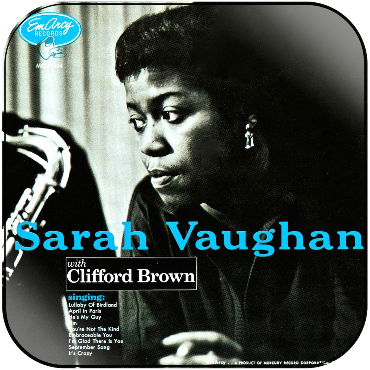 Sarah Vaughan Sarah Vaughan With Clifford Brown Album Cover Sticker