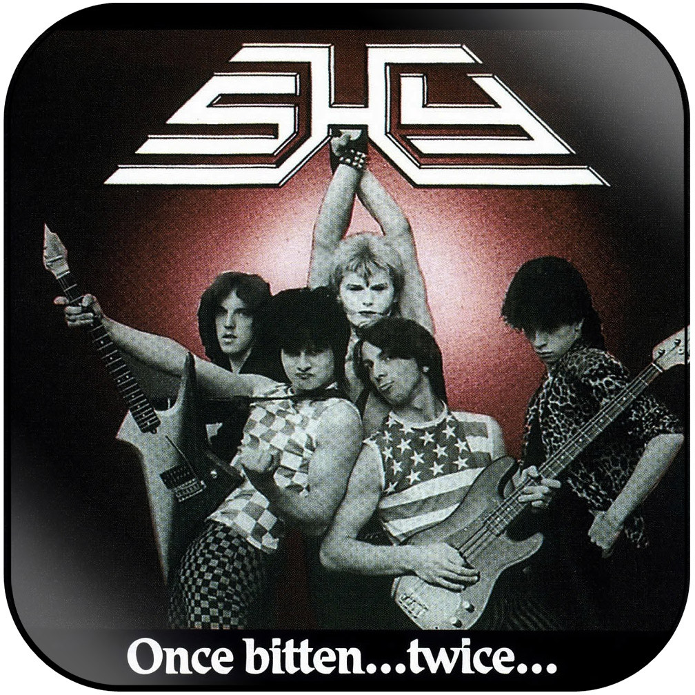 Shy Once Bitten Twice Shy Album Cover Sticker