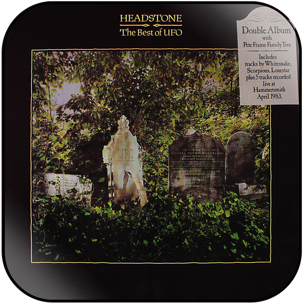 UFO Headstone The Best Of Ufo Album Cover Sticker Album Cover Sticker