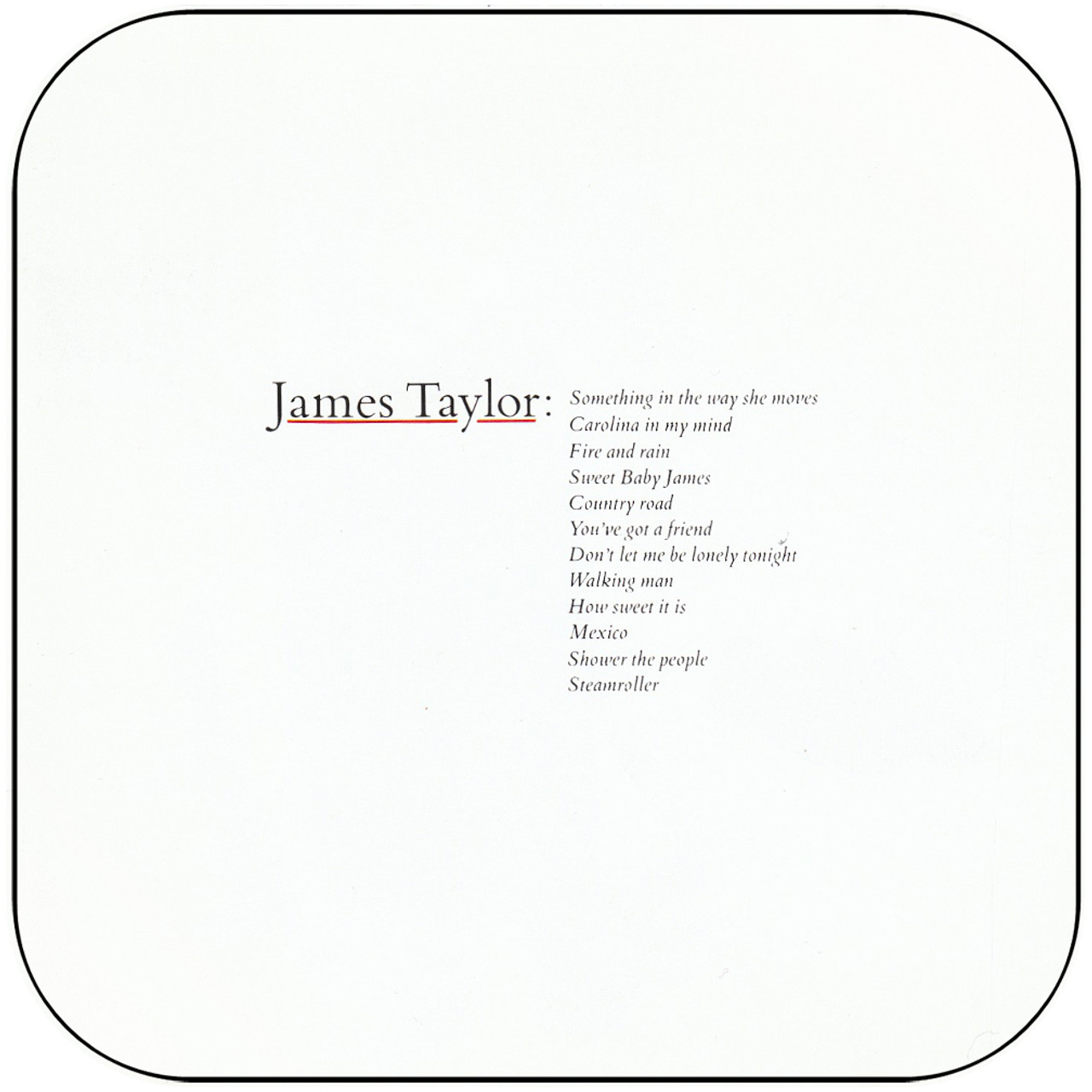 James Taylor - Greatest Hits Album Cover Sticker