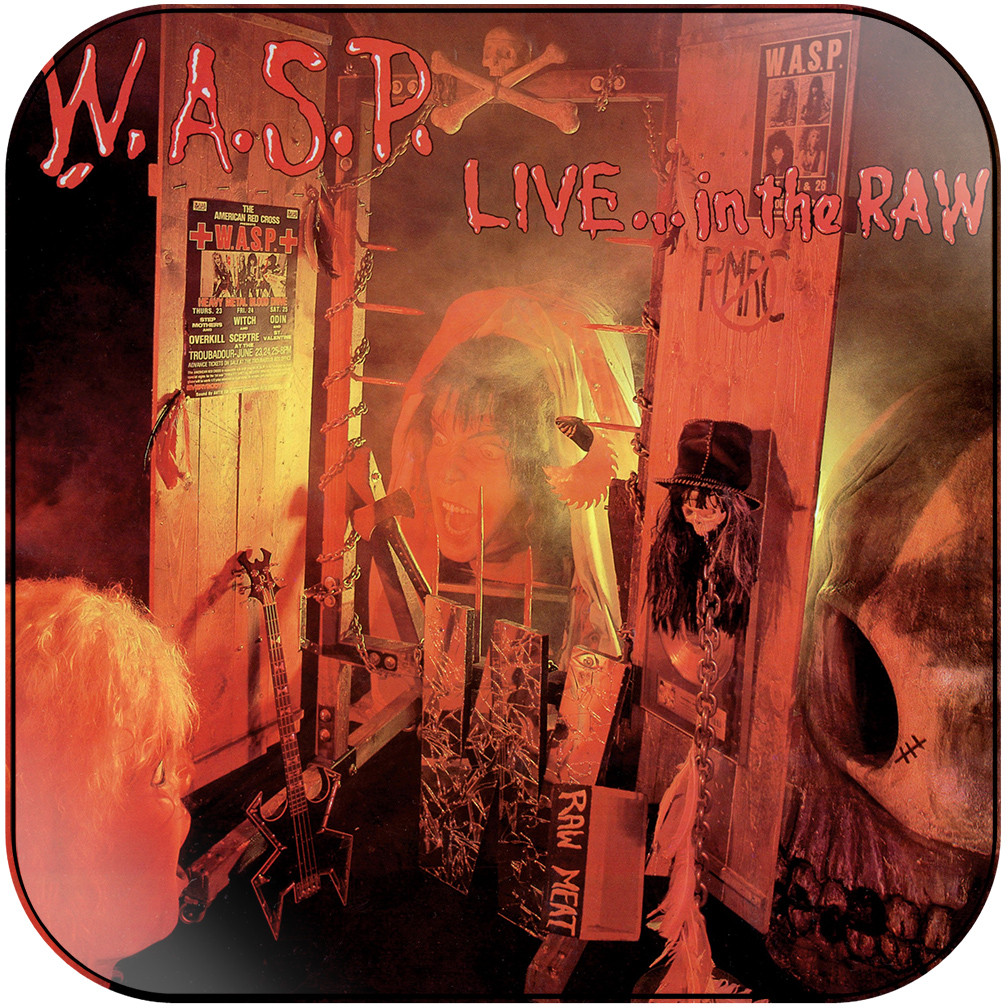 WASP Live In The Raw Album Cover Sticker